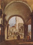 Francesco Guardi An Architectural Caprice oil on canvas